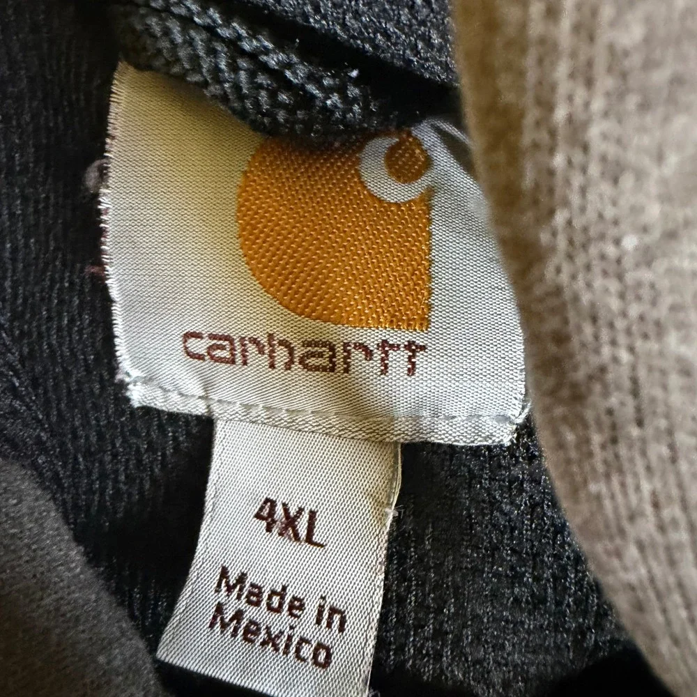 Carhartt Mens 4XL Charcoal Gray Thermal Lined Full Zip‎ Hoodie Workwear Jacket